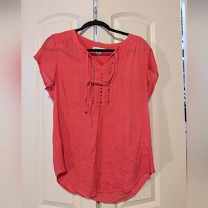 Women's Liz Claiborne Coral Blouse Size Large